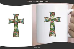 Embroidered cross png design for T-shirts Product Image 3