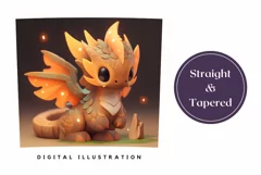 3D Dragon Tumbler Wrap, Wooden Dragon Sublimation Design Product Image 3
