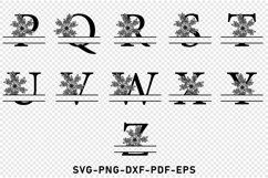 Flowers Split Monogram Letters SVG Product Image 3
