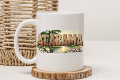 Alabama State PNG, Vintage Cotton Field Southern Sublimation Product Image 3