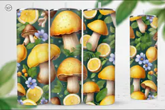Mushroom Tumbler Sublimation, 20oz Tumbler Wrap Product Image 4