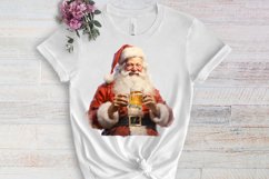 Watercolor Santa Claus Sublimation Clipart, Santa PNG Product Image 3