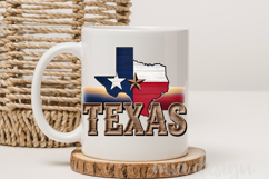 Texas State PNG, Vintage Western Sunset Sublimation Design Product Image 4