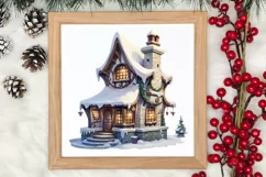 Fairy Christmas House Sublimation Clipart, Fairy Christmas Product Image 3