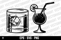 Vector illustrations of cocktail glasses Product Image 3