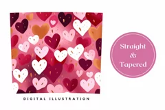 Colordul Hearts Tumbler Wrap, Valentine's Day Sublimation Product Image 3