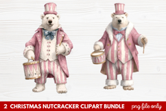2 Christmas Nutcracker Clipart | Festive Holiday Nutcracker Product Image 1