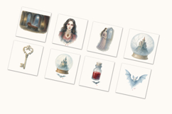 Dracula Gothic Watercolor Clipart Bundle Romantic Vampire Product Image 3