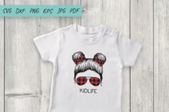 Buffalo Plaid Mom Life SVG, Mom Life, Kid life, Messy Bun Product Image 3
