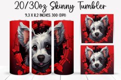 Valentine Dog - Tumbler Sublimation Design Product Image 1