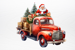 Christmas Truck Sublimation Clipart PNG Product Image 3