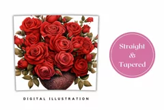 Floral Tumbler Wrap Design, Flowers Sublimation Tumbler PNG Product Image 3