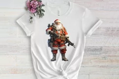 Watercolor Santa Claus Sublimation Clipart, Santa PNG Product Image 3