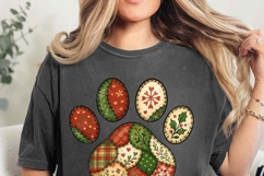Preppy Christmas Dog Paw png | Patchwork Christmas png Product Image 2