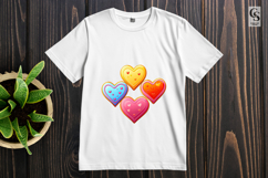 Cute Candy Heart Set Illustration Clipart Sublimation PNG Product Image 3