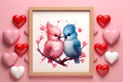 Breeds of Valentine Kissing Birds, Valentine's Day Clipart Product Image 3