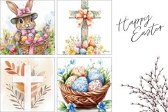 Easter Pillowcase Sublimation, Easter Cross Pillow Template Product Image 3