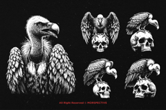 10 Bundle Dark Art Vultur Bird Death Buzzard Condor Gothic Product Image 5