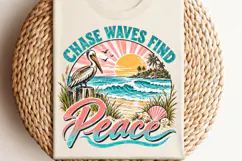 Roam Free by the Sea Coastal PNG, Retro Sea Turtle Beach Sub Product Image 3