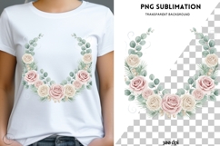 Winter floral wonderland png design for T-shirts Product Image 3