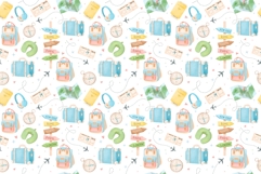 Watercolor Travel Seamless Pattern Product Image 3