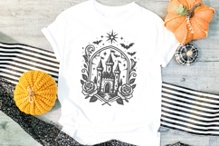 Gothic Haunted Castle with Bats, Roses and Stars Halloween Product Image 2