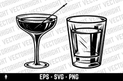 Vector illustrations of cocktail glasses Product Image 3