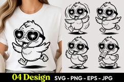 Cool Chick Cartoon SVG PNG Product Image 1