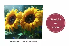 Sunflowers Tumbler Sublimation, Water Drops Tumbler Wrap Product Image 3