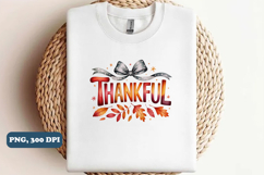 Thankful Thanksgiving T-Shirt PNG sublimation design Product Image 3