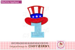 Independence Day Numbers machine applique embroidery bundle Product Image 5