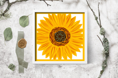 Sunflower layered paper cut /Sunflower 3D SVG Product Image 3