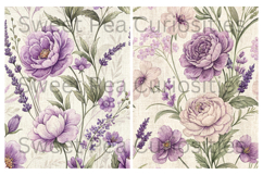 Purple, Shabby Chic, Papers, Junk Journal Product Image 3