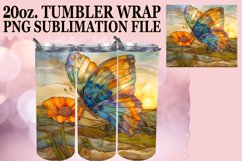 Stunning Glitter Butterfly Sublimation Wrap 20oz Product Image 1