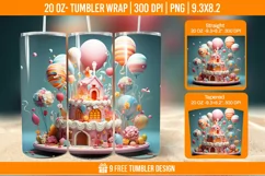 Cute Birthday Tumbler Wraps, Sublimation Wrap Product Image 1