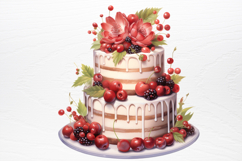 Christmas Cake Sublimation Clipart PNG Product Image 3