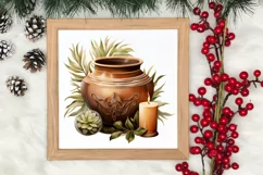 Christmas Antique Vases Clipart, Christmas Clipart Product Image 3