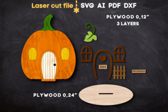 Pumpkin House SVG laser cut files for Glowforge Product Image 3