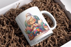 Granny Crocheting Clipart PNG 300dpi Product Image 2
