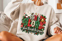 4 Christian Christmas Shirt Designs, 4 Nativity Faith Quote Product Image 3