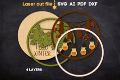 Christmas Sign SVG laser cut files for Glowforge Product Image 3