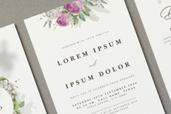 wedding card invitation with roses and hydrangea flower Product Image 3