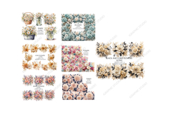 Flowers Mega Clipart Bundle, Floral Clipart, Huge Bundle Product Image 2