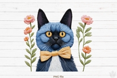 Cat Faux Embroidery Png Sublimation 4 Product Image 2