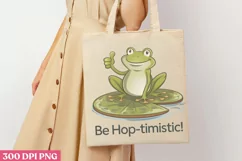 Be hop timistic PNG, Funny Frog Sublimation PNG Product Image 3