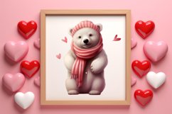 Valentines Day Bear Sublimation Clipart, Valentines Day PNG Product Image 3