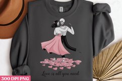 Love is all you need PNG, Retro Valentines Sublimatio PNG Product Image 3