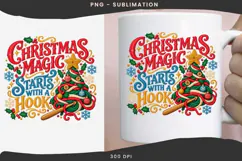 Christmas crochet png design for T-shirts Product Image 3