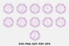 Flower alphabet Split monogram Letters SVG, Floral Font SVG Product Image 3