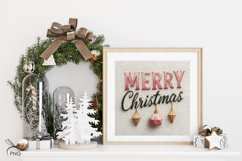 Merry Christmas digital paper, background clipart Product Image 3